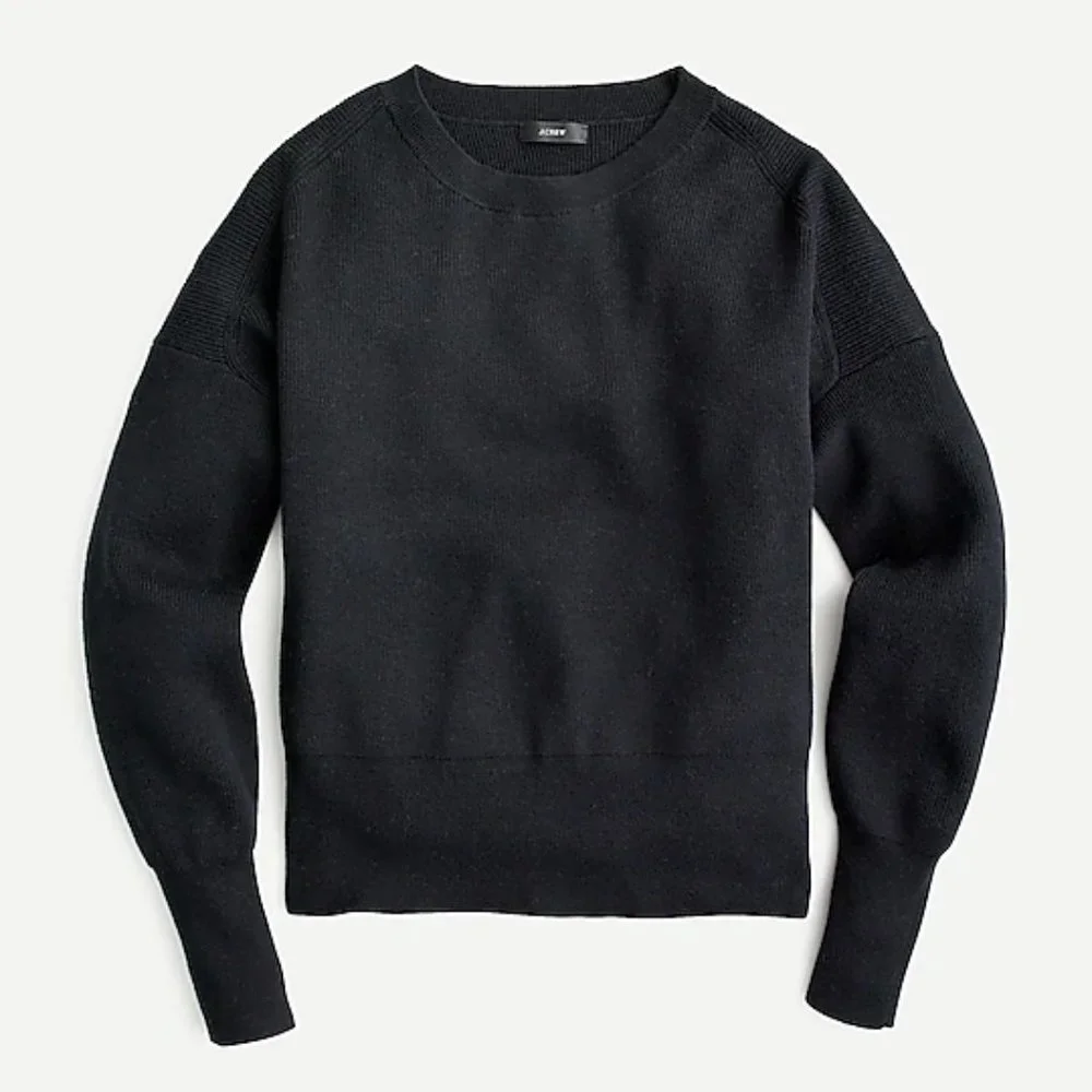 J. Crew Balloon-sleeve Crewneck Sweater - Picture 1 of 8